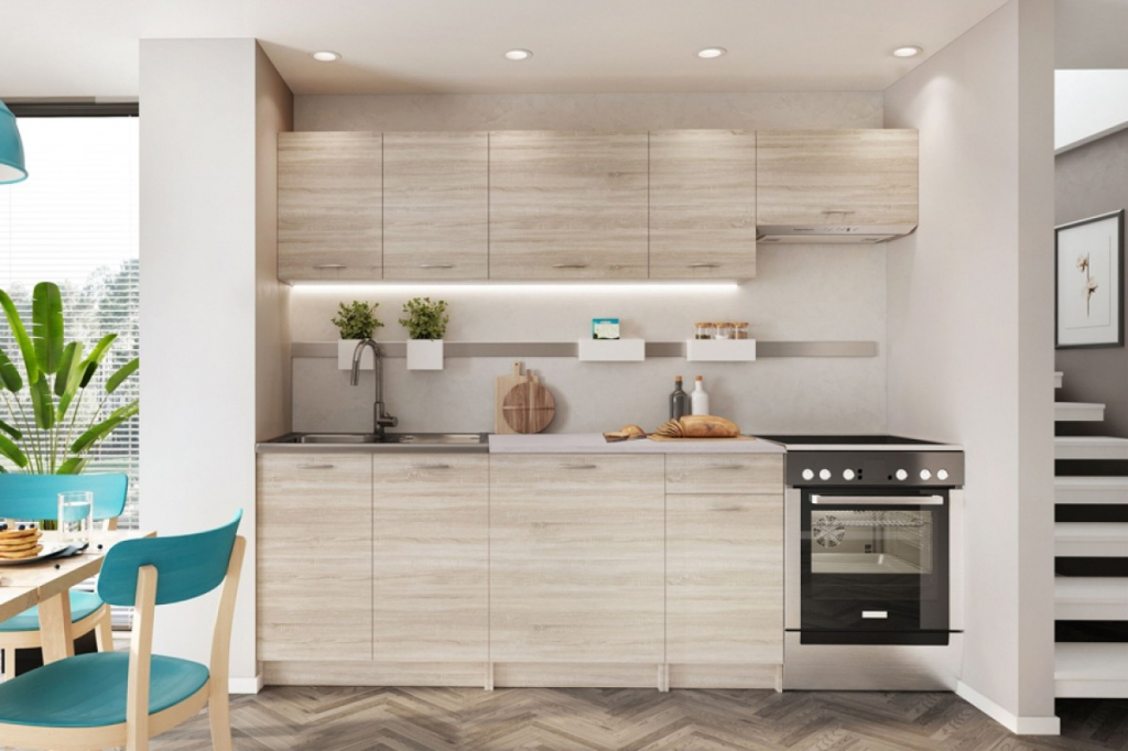 Kuchynská linka Mela 180/240 cm dub sonoma