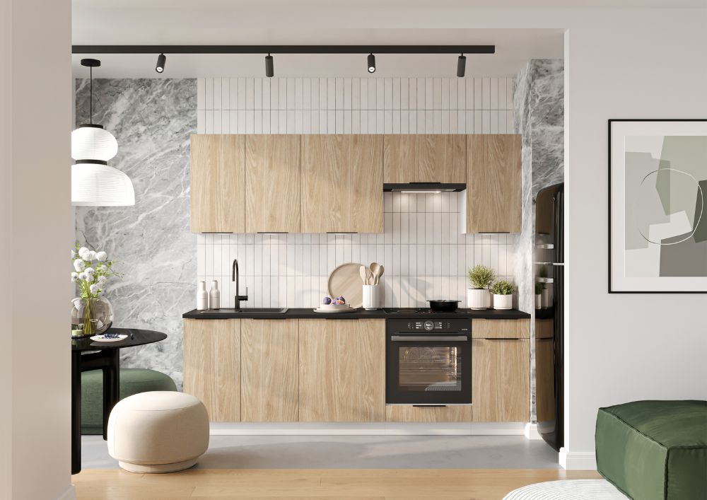 Kuchynská linka Sonja 240 cm dub olejovaný