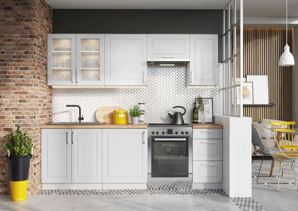 Kuchynská linka Natalia 180/240 cm sivá