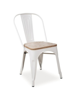Jedálenská stolička Loft biela/orech