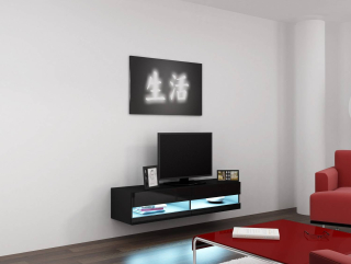 TV stolík VIGO NEW 140 (čierna/čierny lesk)