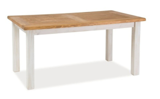 Jedálenský stôl Poprad borovica - medovo hnedá/ biela patina